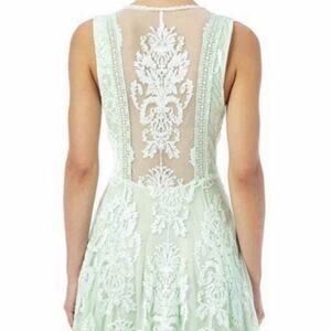 Free People Reign Over Me Brocade Mint Dress